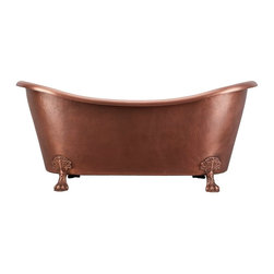 ISABELLA HAMMERED COPPER DOUBLE-SLIPPER CLAWFOOT TUB - Products