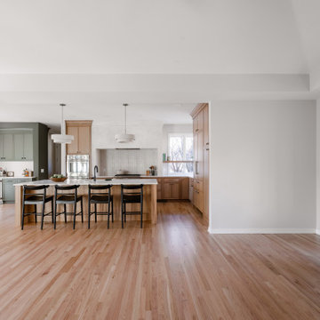 A Nature-Inspired Kitchen & Living Room with Natural Quarter-Sawn White Oak