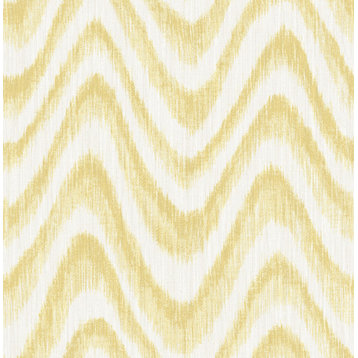 Bargello Yellow Faux Grasscloth Wave Wallpaper Bolt