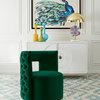Theo Velvet Upholstered Accent Chair, Green