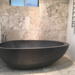 Whitney freestanding stone bath in charcoal colour - Products