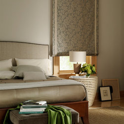 Traditional Taupe Bedroom Custom Window Roman Shades by Hunter Douglas - Roman Shades
