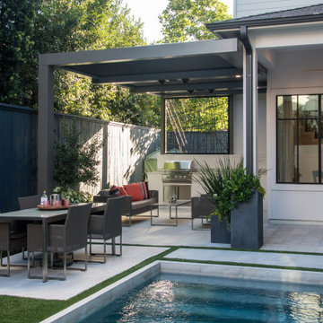 Afton Oaks Modern Swimming Pool and Landscape Design