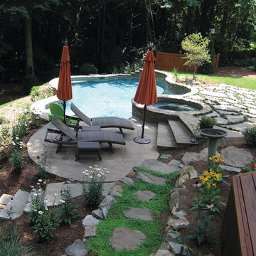 Myers Park - Custom Back Yard Landscape