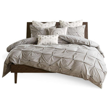 100% Cotton Solid Embroidered Duvet Cover Mini Set, II12-1046