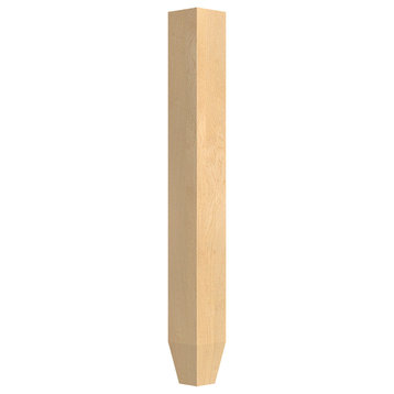 29" x 4" Square Post with Tapered Foot, White Oak