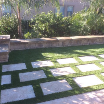 Custom Retaining Wall & Artificial Turf Installation