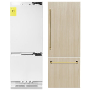 ZLINE 30" Built-in Refrigerator With a Gold Handle, RBIVZ-30-G