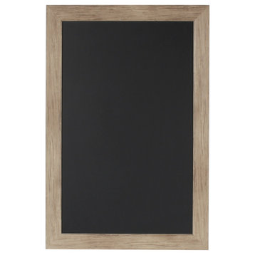Beatrice Rustic Woodgrain Framed Magnetic Chalkboard, Rustic Brown, 27x18