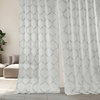 Florentina Embroidered Sheer Curtain Single Panel, Silver, 50"x84"