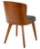 Lumisource Bocello Chair, Walnut and Black PU Leather