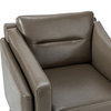 Jerome Vegan Leather Armchair Set of 2, Gray