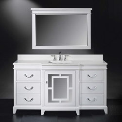 Luxe Bath Works - Wallingford Collection 66" Bathroom Vanity B7031BV66-PT59 - Bath Products