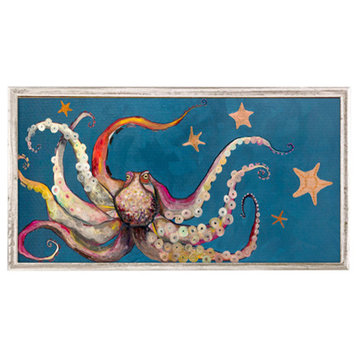 "Octopus and Starfish" Mini Framed Canvas by Eli Halpin