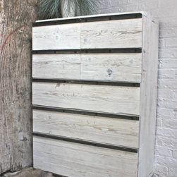 Maxwell White-Washed Reclaimed Scaffolding Board Chest of Drawers - Chests of Drawers