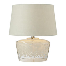 Dimond Flurry Frit Well White Blown Glass Table Lamp - Table Lamps