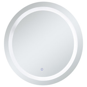 Back Lit Illuminated Round Mirror By Paris Mirror Modern Bathroom Mirrors By Throne Rooms houzz