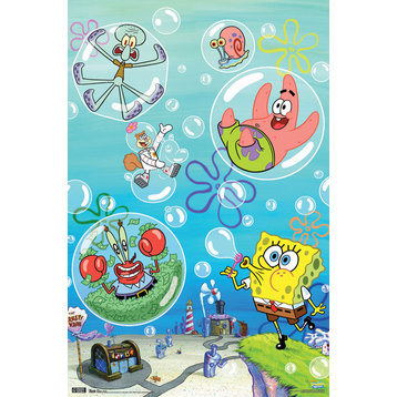 SpongeBob Bubbles Poster, Premium Unframed