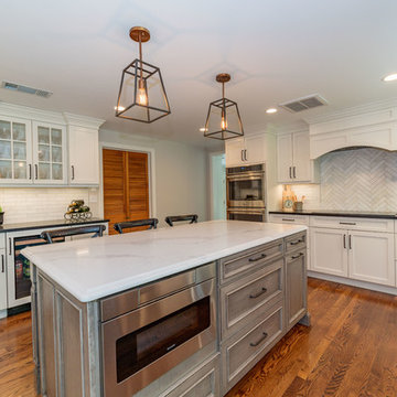 The Shield: Grey and White Kitchen