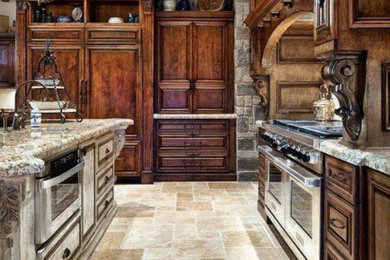 Inspiration for a rustic kitchen remodel in Other