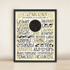 Capricorn • Zodiac Typography Print , 8x10