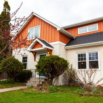 Project 3373-1 St. Paul Craftsman Bungalow Adds 2nd Story + Front Entry Portico