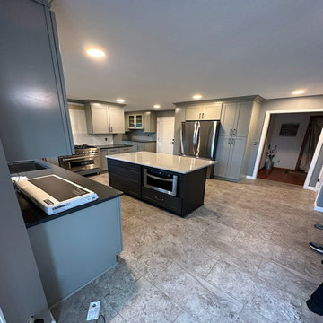 Modern Kitchen Remodel Done in Pebble Gray and Slate Cabinets