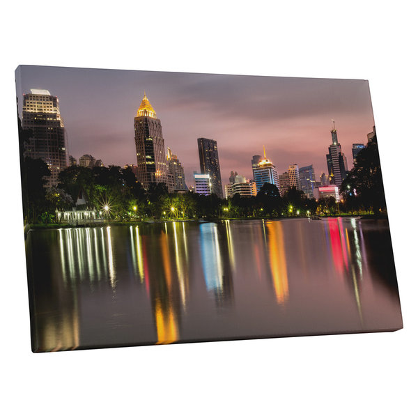 30/"x20/" or 20/"x16/" Las Vegas Night Skyline II Gallery Wrapped Canvas Print