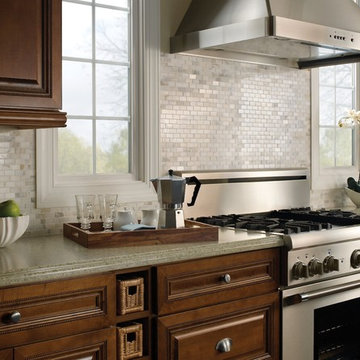 Calacatta Mini Brick Backsplash
