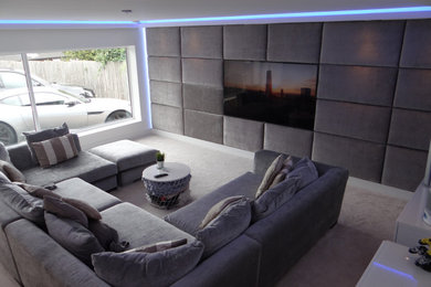 Design ideas for a contemporary living room in Other.
