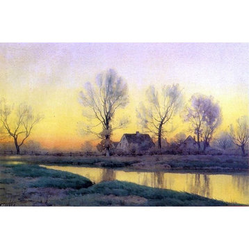 Henry Farrer Landscape With a House near a Lake Wall Decal