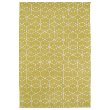 Kaleen Machine Tufted Cozy Toes Polyester Rug, Yellow, 9'x12'
