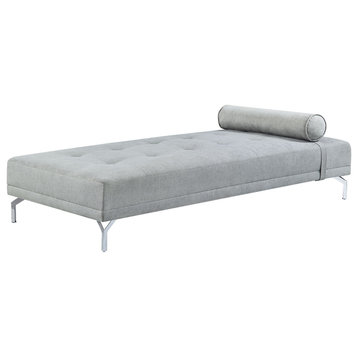 Velvet Sofa With Button Tufted, Gray