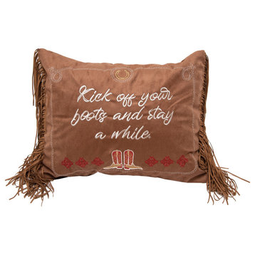 Kick Off Your Boots Western Throw Pillow, 16"x20"