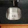 MR Direct 1815 Stainless Steel Bar Sink, 16 Gauge, Bundle - 4 Items: Sink, Stand