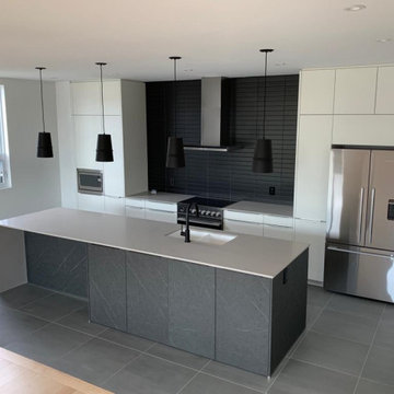 Modern kitchen marble dark