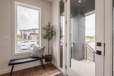 Inspiration for a modern home design remodel in Calgary