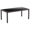 Miami Resin Wickerlook Rectangle Dining Table, Brown 71"