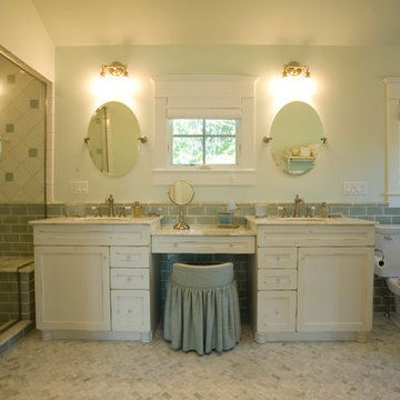 Michigan Cottage Master Bath Double Vanity