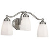 Trevi 3-Light Sconce, Chrome With Double Opal