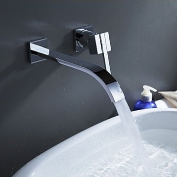 Melo 2-Piece Faucet Set Polished Chrome Bathroom Sink Mixer Faucet