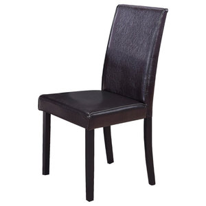 Mai Faux Leather Dining Chairs Blue, Black Faux Leather High Back Dining Chairs