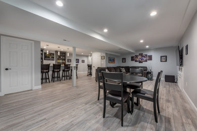 Inspiration for a modern basement remodel in Baltimore