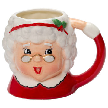 Fine Ceramic Mrs.Claus Christmas Mug