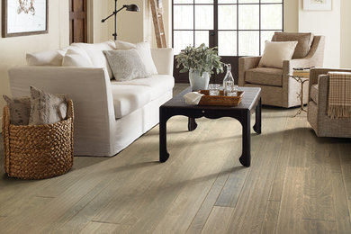 Inspiration for a coastal living room remodel in Raleigh