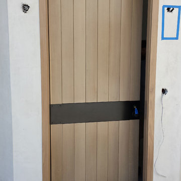 Rift White Oak Entry Door Whitewash finish