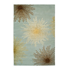 Top Midcentury Modern Rugs Deals Houzz Safavieh Soho Soh712c Rug Light Blue Multi 3 6