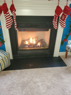 Updating Fireplace Hearth: No Demolition Required  Brick fireplace  makeover, Fireplace hearth, Fireplace hearth tiles