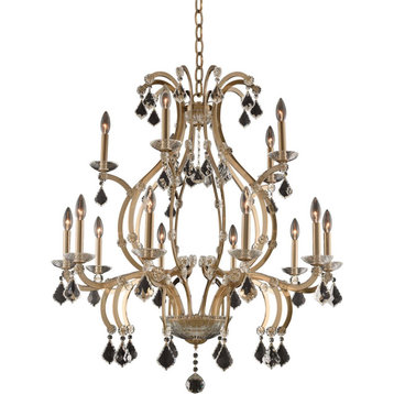 Duchess Chandelier, Brushed Champagne Gold, 15