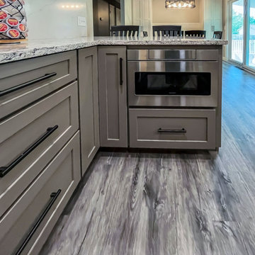 Gray and Cream Kitchen with Cambria Bellingham quartz countertops